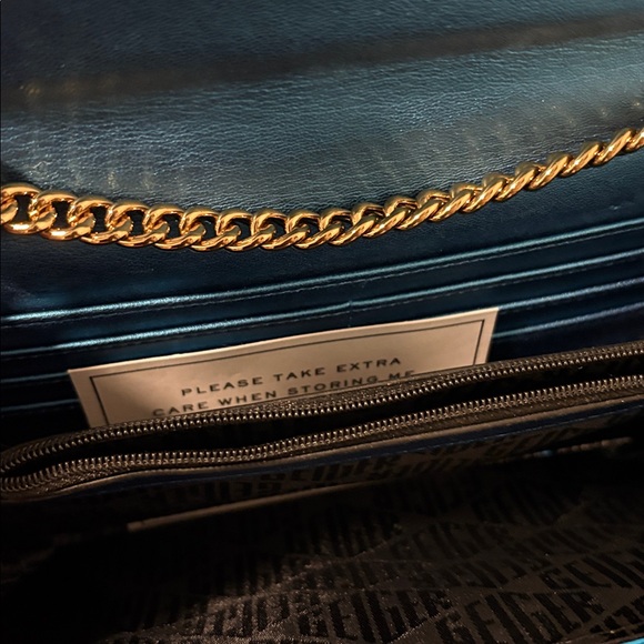 NWOT Kurt Geiger Metallic Blue WOC Crossbody Bag - Picture 12 of 12